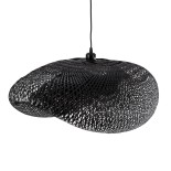 GLOBOSTAR® MEXICO 02202 Boho Κρεμαστό Φωτιστικό Οροφής με Ντουί 1 x E27 AC 220-240V IP20 - Μαύρο - Μ85 x Π50 x Υ30cm