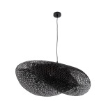 GLOBOSTAR® MEXICO 02203 Boho Κρεμαστό Φωτιστικό Οροφής με Ντουί 1 x E27 AC 220-240V IP20 - Μαύρο - Μ100 x Π62 x Υ33cm