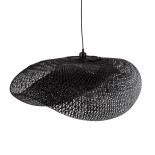 GLOBOSTAR® MEXICO 02203 Boho Κρεμαστό Φωτιστικό Οροφής με Ντουί 1 x E27 AC 220-240V IP20 - Μαύρο - Μ100 x Π62 x Υ33cm
