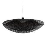 GLOBOSTAR® MEXICO 02203 Boho Κρεμαστό Φωτιστικό Οροφής με Ντουί 1 x E27 AC 220-240V IP20 - Μαύρο - Μ100 x Π62 x Υ33cm