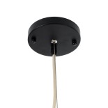 GloboStar® ADEJE 02211 Boho Κρεμαστό Φωτιστικό Καμπάνα Μονόφωτο 1 x E27 IP20 Μπεζ Ρατάν - Μ80 x Π80 x Υ55cm