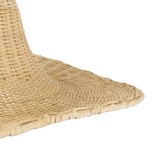 GloboStar® ESPARGOS 02214 Boho Κρεμαστό Φωτιστικό Πλέγμα Μονόφωτο 1 x E27 IP20 Μπεζ Ξύλο - Μ70 x Π70 x Υ35cm