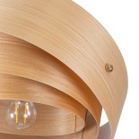 GloboStar® KALAMA 02223 Boho Φωτιστικό Τοίχου - Απλίκα Μονόφωτο 1 x E27 AC220-240V IP20 - Μ30 x Π40 x Υ70cm - Μπεζ Ξύλινο Μπαμπού Πλέγμα - 5 Χρόνια Εγγύηση