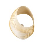 GloboStar® SALREL 02224 Boho Φωτιστικό Τοίχου - Απλίκα Μονόφωτο 1 x E27 AC 220-240V IP20 - Μ30 x Π22 x Υ38cm - Μπεζ Λεπτό Φύλλο Ξύλου Πλέγμα