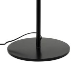 GloboStar® MARIGOLD 02227 Μοντέρνο Επιτραπέζιο Φωτιστικό Πορτατίφ Τρίφωτο 3 x E27 IP20 Μαύρο Μέταλλο με Μπεζ Ύφασμα - M36 x Π36 x Υ70cm