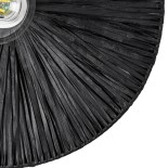 GloboStar® COLOMBO 02279 Boho Επιτοίχιο Φωτιστικό Απλίκα Μονόφωτο 1 x E27 IP20 Μαύρη Raffia - Μ40 x Π40 x Υ9cm
