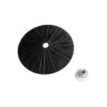 GloboStar® COLOMBO 02279 Boho Επιτοίχιο Φωτιστικό Απλίκα Μονόφωτο 1 x E27 IP20 Μαύρη Raffia - Μ40 x Π40 x Υ9cm