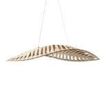 GLOBOSTAR® NANI 02285 Μοντέρνο Κρεμαστό Φωτιστικό Οροφής LED 36W 2880lm 120° AC 220-240V IP20 Φυσικό Λευκό 4500K - Lumileds SMD Chip - Μπεζ - Μ120 x Π48 x Υ18cm - 2 Χρόνια Εγγύηση