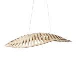 GLOBOSTAR® NANI 02285 Μοντέρνο Κρεμαστό Φωτιστικό Οροφής LED 36W 2880lm 120° AC 220-240V IP20 Φυσικό Λευκό 4500K - Lumileds SMD Chip - Μπεζ - Μ120 x Π48 x Υ18cm - 2 Χρόνια Εγγύηση