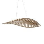 GLOBOSTAR® NANI 02285 Μοντέρνο Κρεμαστό Φωτιστικό Οροφής LED 36W 2880lm 120° AC 220-240V IP20 Φυσικό Λευκό 4500K - Lumileds SMD Chip - Μπεζ - Μ120 x Π48 x Υ18cm - 2 Χρόνια Εγγύηση