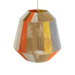 GLOBOSTAR® SALERNO 02289 Boho Κρεμαστό Φωτιστικό Οροφής με Ντουί 1 x E27 AC 220-240V IP20 - Πολύχρωμο - Μ50 x Π50 x Υ50cm