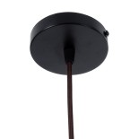 GloboStar® PALERMO 02310 Boho Κρεμαστό Φωτιστικό Καμπάνα Μονόφωτο 1 x E27 IP20 Καφέ Ρατάν - Μ60 x Π60 x Υ18cm
