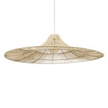 GLOBOSTAR® PALERMO 02311 Boho Κρεμαστό Φωτιστικό Οροφής με Ντουί 1 x E27 AC 220-240V IP20 - Μπεζ - Μ160 x Π160 x Υ45cm