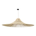 GLOBOSTAR® PALERMO 02311 Boho Κρεμαστό Φωτιστικό Οροφής με Ντουί 1 x E27 AC 220-240V IP20 - Μπεζ - Μ160 x Π160 x Υ45cm