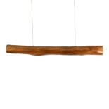 GLOBOSTAR® KATRINA 02320 Μοντέρνο Κρεμαστό Φωτιστικό Οροφής LED 24W 1920lm 120° AC 220-240V IP20 Φυσικό Λευκό 4500K - Lumileds SMD Chip - Καφέ - Μ10 x Π10 x Υ100cm - 2 Χρόνια Εγγύηση