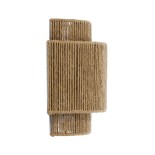 GloboStar® MABANA 02322 Boho Επιτοίχιο Φωτιστικό Απλίκα Μονόφωτο 1 x E27 IP20 Μπεζ Σχοινί - Μ23 x Π11 x Υ25cm