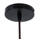 GloboStar® MALABO 02328 Boho Κρεμαστό Φωτιστικό Καμπάνα Μονόφωτο 1 x E27 IP20 Καφέ Ξύλο - Μ60 x Π60 x Υ31cm