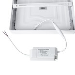 GloboStar® 60203 Εξωτερικό LED Panel 22x22cm 20W 2180lm 120° AC 220-240V IP20 Μ22 x Π22 x Υ3cm Ψυχρό Λευκό 6000K - 3 Χρόνια Εγγύηση
