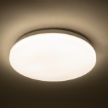 GloboStar® CELANO 61006 LED Πλαφονιέρα Οροφής Στρόγγυλη Φ26 20W 1900lm 120° AC 220-240V Αδιάβροχη IP54 Φ26 x Υ6cm Φυσικό Λευκό 4500K - 3 Χρόνια Εγγύηση
