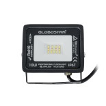 GloboStar® ATLAS 61516 Επαγγελματικός Προβολέας LED 10W 1200lm 120° AC 220-240V - Αδιάβροχος IP67 - Μ10 x Π2 x Υ8cm - Μαύρο - Φυσικό Λευκό 4500K - LUMILEDS Chips - TÜV Rheinland Certified - 5 Χρόνια Εγγύηση