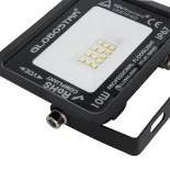 GloboStar® ATLAS 61516 Επαγγελματικός Προβολέας LED 10W 1200lm 120° AC 220-240V - Αδιάβροχος IP67 - Μ10 x Π2 x Υ8cm - Μαύρο - Φυσικό Λευκό 4500K - LUMILEDS Chips - TÜV Rheinland Certified - 5 Χρόνια Εγγύηση