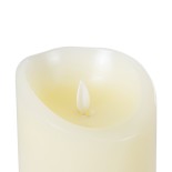 GloboStar® FIREFLAME 79542 Διακοσμητικό Realistic Κερί Παραφίνης με LED Εφέ Κινούμενης Φλόγας - Μπαταρίας & Ασύρματο Χειριστήριο IR Θερμό Λευκό 2700K Dimmable - Φ10 x Υ15cm