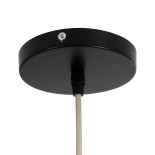 GloboStar® JUNIPER 02047 Boho Κρεμαστό Φωτιστικό Πλέγμα Μονόφωτο 1 x E27 IP20 Μπεζ Ξύλο - Μ100 x Π100 x Υ90cm
