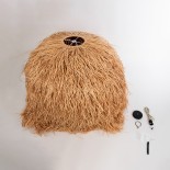 GloboStar® GUADELOUPE 02156 Boho Κρεμαστό Φωτιστικό Καμπάνα Μονόφωτο 1 x E27 IP20 Μπεζ Raffia - Μ120 x Π120 x Υ100cm