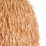 GloboStar® GUADELOUPE 02156 Boho Κρεμαστό Φωτιστικό Καμπάνα Μονόφωτο 1 x E27 IP20 Μπεζ Raffia - Μ120 x Π120 x Υ100cm