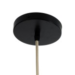 GloboStar® SAINTLUCIA 02160 Boho Κρεμαστό Φωτιστικό Καμπάνα Μονόφωτο 1 x E27 IP20 Μπεζ & Καφέ Raffia - Μ30 x Π30 x Υ90cm