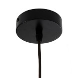 GloboStar® MIHIRO 02173 Boho Κρεμαστό Φωτιστικό Πλέγμα Μονόφωτο 1 x E27 IP20 Καφέ Ξύλο - Μ32 x Π32 x Υ56cm