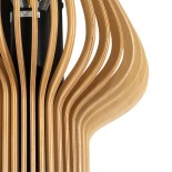 GloboStar® MIHIRO 02174 Boho Φωτιστικό Τοίχου - Απλίκα Μονόφωτο 1 x E27 AC 220-240V IP20 - Μ25 x Π13 x Υ40cm - Καφέ Ξύλινο Πλέγμα