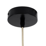 GloboStar® BIMINI 02287 Boho Κρεμαστό Φωτιστικό Καπέλο Μονόφωτο 1 x E27 IP20 Καφέ Ξύλο - Μ45 x Π45 x Υ20cm