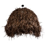 GloboStar® GUADELOUPE 02295 Boho Κρεμαστό Φωτιστικό Καμπάνα Μονόφωτο 1 x E27 IP20 Καφέ Raffia - Μ120 x Π120 x Υ100cm