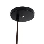 GloboStar® GUADELOUPE 02295 Boho Κρεμαστό Φωτιστικό Καμπάνα Μονόφωτο 1 x E27 IP20 Καφέ Raffia - Μ120 x Π120 x Υ100cm