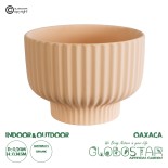 GloboStar® Artificial Garden OAXACA 20501 Διακοσμητικό Κεραμικό Κασπώ Γλάστρα - Flower Pot Σομόν Φ20 x Υ14.5cm