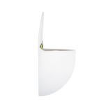 GloboStar® Artificial Garden LYON 20551 Διακοσμητικό Πλαστικό Κασπώ Γλάστρα - Flower Pot Λευκό Μ12 x Π6 x Υ13.5cm