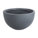 GloboStar® Artificial Garden BALTIMORE 20696 Διακοσμητικό Πολυεστερικό Τσιμεντένιο Κασπώ Γλάστρα - Flower Pot Γκρι Φ43 x Υ23cm