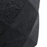 GloboStar® Artificial Garden GENOVA 20726 Επιδαπέδιο Πολυεστερικό Τσιμεντένιο Κασπώ Γλάστρα - Flower Pot Μαύρο Φ40 x Υ30cm