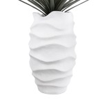 GloboStar® Artificial Garden PORTOFINO 20730 Επιδαπέδιο Πολυεστερικό Τσιμεντένιο Κασπώ Γλάστρα - Flower Pot Λευκό Φ50 x Υ80cm