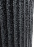 GloboStar® Artificial Garden MATERA 20734 Επιδαπέδιο Πολυεστερικό Τσιμεντένιο Κασπώ Γλάστρα - Flower Pot Μαύρο Φ42 x Υ90cm