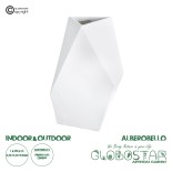 GloboStar® Artificial Garden ALBEROBELLO 20738 Επιδαπέδιο Πολυεστερικό Τσιμεντένιο Κασπώ Γλάστρα - Flower Pot Λευκό Μ58 x Π30 x Υ90cm