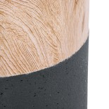 GloboStar® Artificial Garden BELLANO 20748 Επιδαπέδιο Πολυεστερικό Τσιμεντένιο Κασπώ Γλάστρα - Flower Pot Καφέ - Μαύρο Φ36 x Υ90cm
