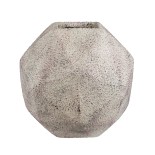 GloboStar® Artificial Garden BOROUGH 20781 Επιδαπέδιο Πολυεστερικό Τσιμεντένιο Κασπώ Γλάστρα - Flower Pot Λευκό - Μπεζ Μ38 x Π38 x Υ38cm