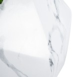 GloboStar® Artificial Garden BRIXTON 20783 Επιδαπέδιο Πολυεστερικό Τσιμεντένιο Κασπώ Γλάστρα - Flower Pot Λευκό Μ38 x Π38 x Υ38cm