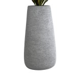 GloboStar® Artificial Garden OXFORD 20795 Επιδαπέδιο Πολυεστερικό Τσιμεντένιο Κασπώ Γλάστρα - Flower Pot Γκρι Μ45 x Π49 x Υ90cm
