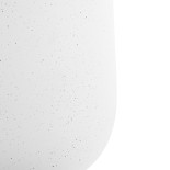 GloboStar® Artificial Garden CHELSEA 20802 Διακοσμητικό Πολυεστερικό Τσιμεντένιο Κασπώ Γλάστρα - Flower Pot Λευκό με Μαύρες Λεπτομέριες Μ25 x Π27 x Υ25cm