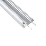 GLOBOSTAR® ALP-WALL-UPDOWN CONCEALED 70844-3M Επιφανειακό Προφίλ Αλουμινίου Ειδικό για Δημιουργία Κρυφού Φωτισμού Up & Down με Λευκό Γαλακτερό Πατητό Κάλυμμα για Ταινίες LED IP20 - Ασημί & Λευκό - Μ300 x Π5 x Υ1.7cm