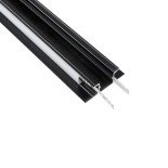 GLOBOSTAR® ALP-WALL-UPDOWN CONCEALED 70845-3M Επιφανειακό Προφίλ Αλουμινίου Ειδικό για Δημιουργία Κρυφού Φωτισμού Up & Down με Λευκό Γαλακτερό Πατητό Κάλυμμα για Ταινίες LED IP20 - Μαύρο & Λευκό - Μ300 x Π5 x Υ1.7cm