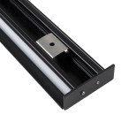 GLOBOSTAR® ALP-WALL-UPDOWN CONCEALED 70845-3M Επιφανειακό Προφίλ Αλουμινίου Ειδικό για Δημιουργία Κρυφού Φωτισμού Up & Down με Λευκό Γαλακτερό Πατητό Κάλυμμα για Ταινίες LED IP20 - Μαύρο & Λευκό - Μ300 x Π5 x Υ1.7cm